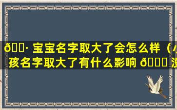 🌷 宝宝名字取大了会怎么样（小孩名字取大了有什么影响 🐈 没有）